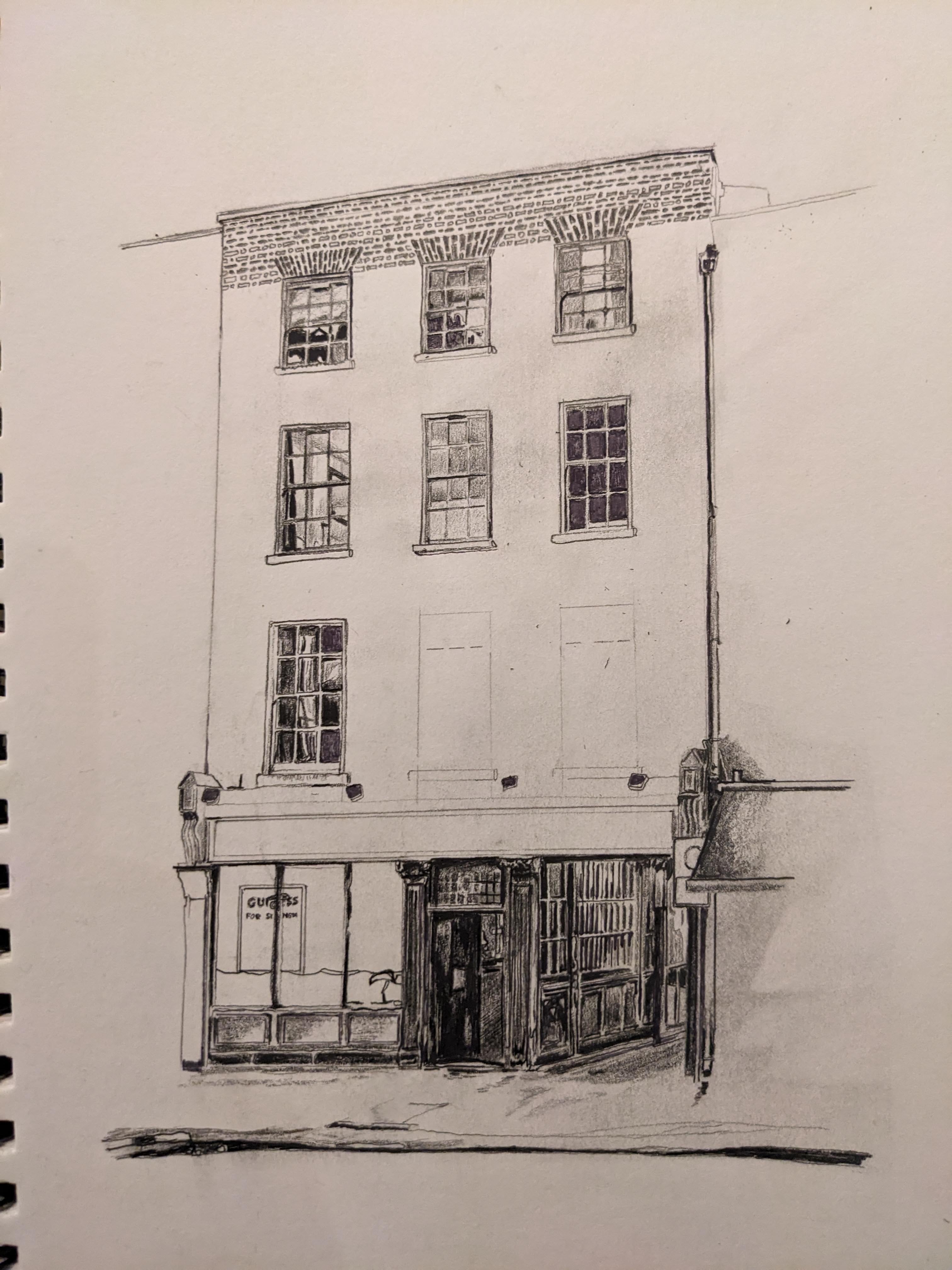 Brogan's Pub — early progress, brickwork just started