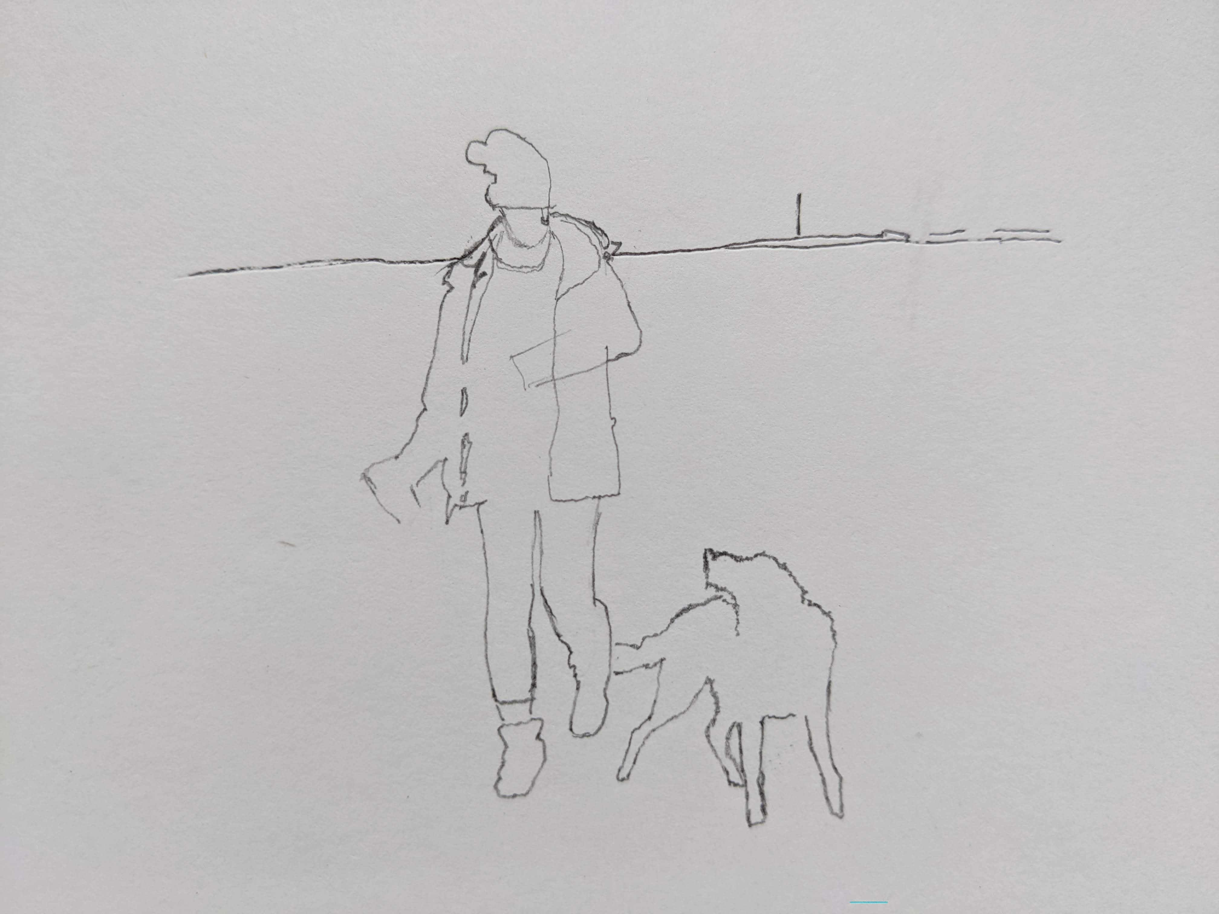 Dog and Coffee in progress